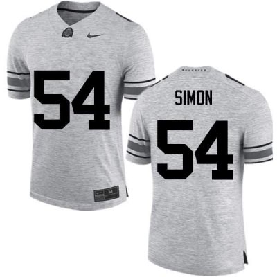 NCAA Ohio State Buckeyes Men's #54 John Simon Gray Nike Football College Jersey FCB0645PY